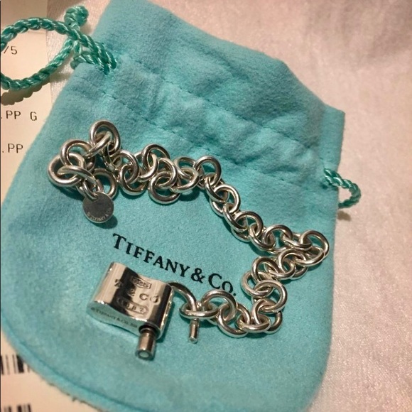 Tiffany & Co. Jewelry - 1837 Tiffany & Co Padlock Silver Bracelet
